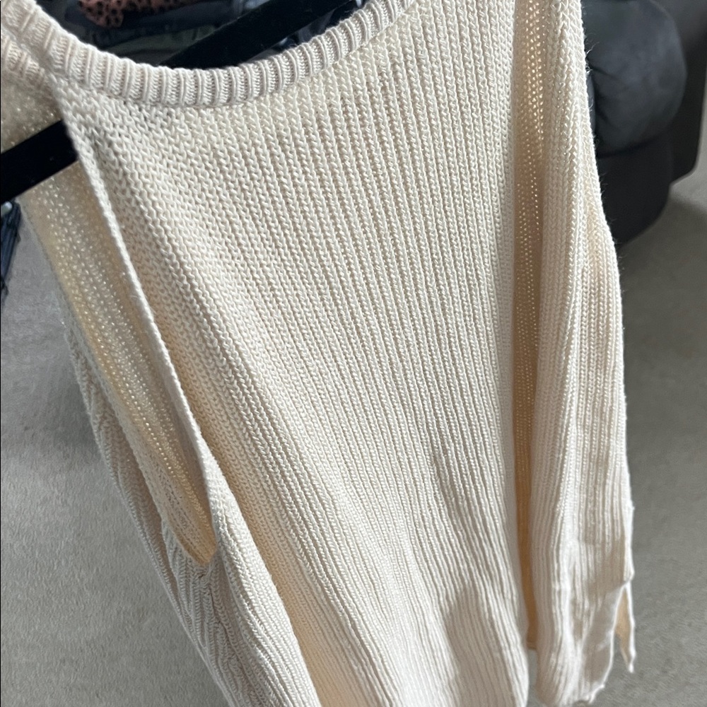 Cream Knit Women's Top